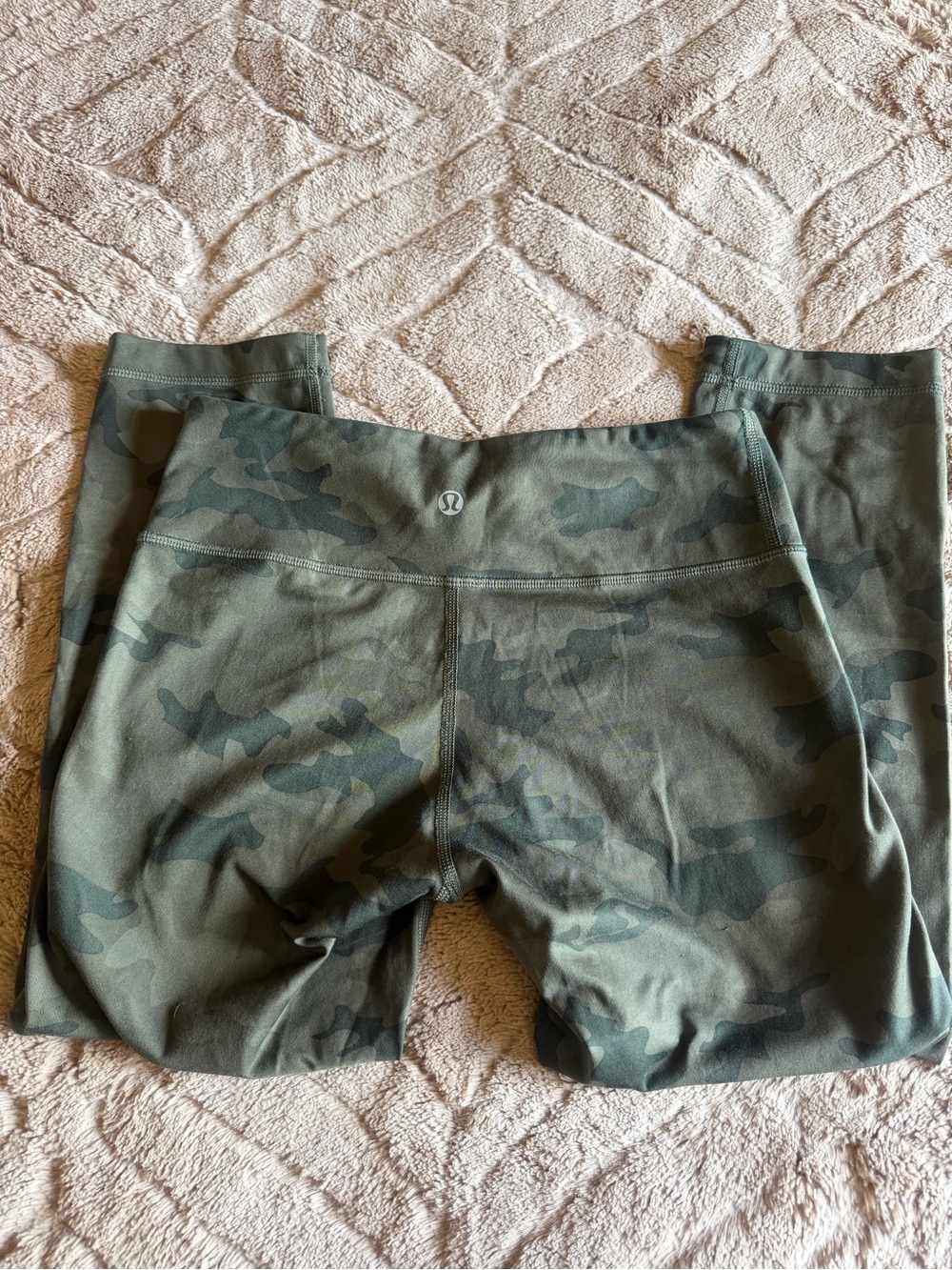 Lululemon Camo Leggings - Olive Green